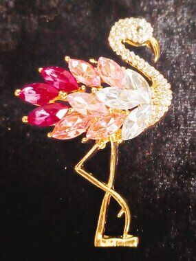 Classy Rhinestone Flamingo